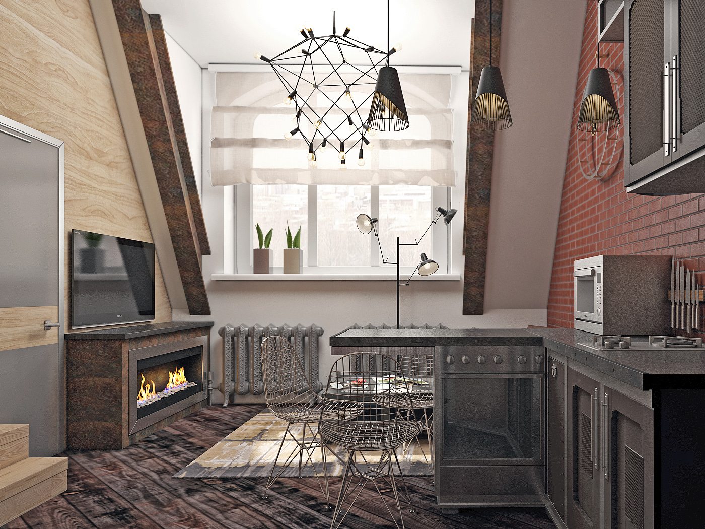 Квартира в стиле лофт. Красносельская. Москва