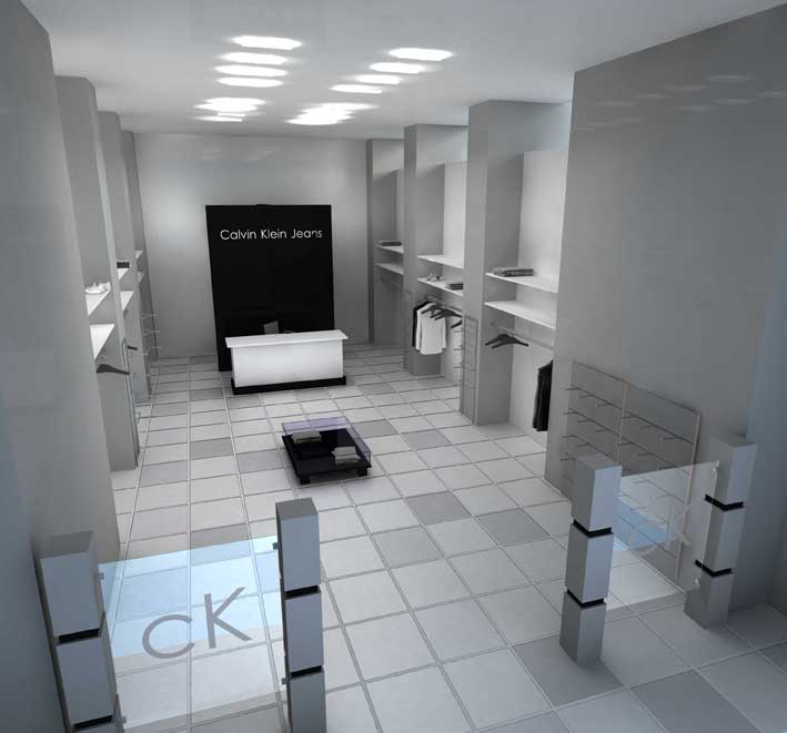 интерьер магазина"Calvin Klein"