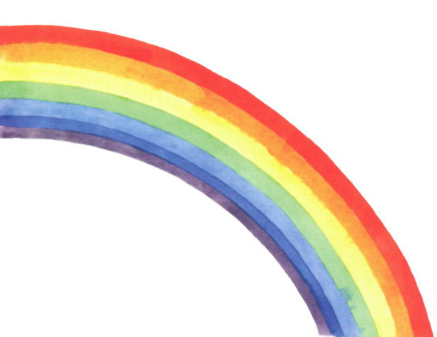 акварель "радуга"