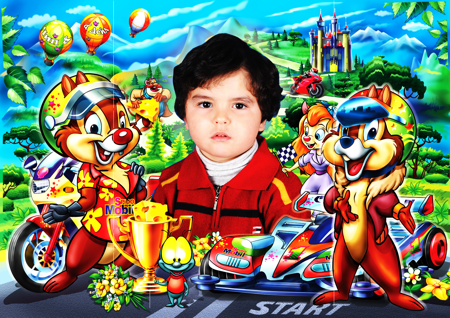 Детская открытка " Чип и Дэйл спешат на помощь!"