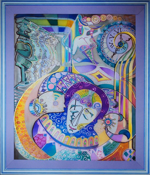 Батик "Веницианские мотивы" размер 80х95см