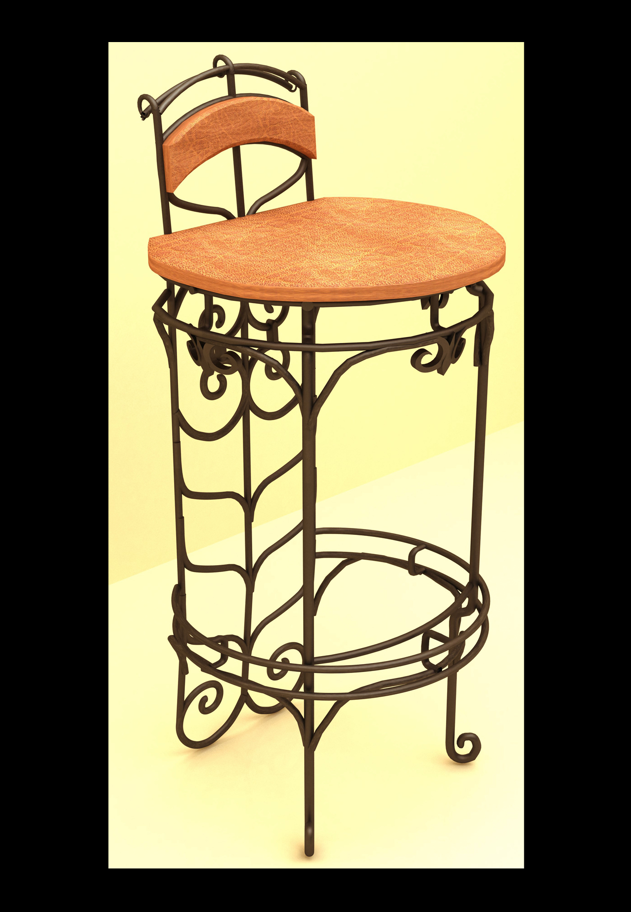 барн стул в кафе