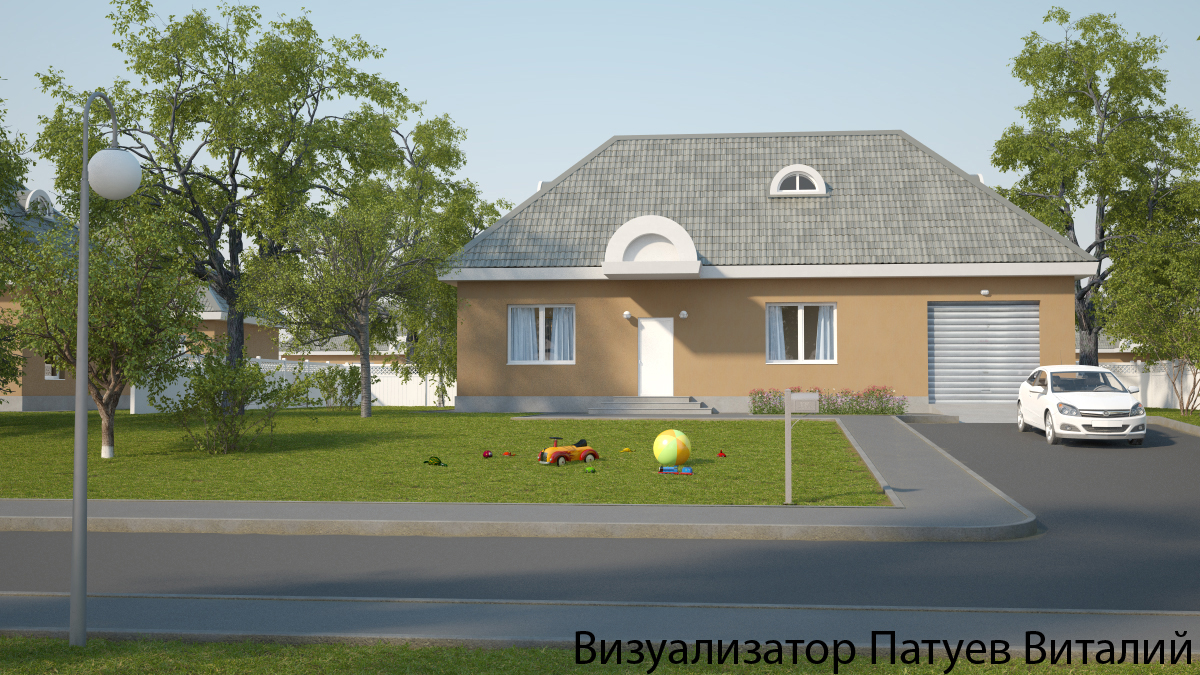 Дом с лужайкой