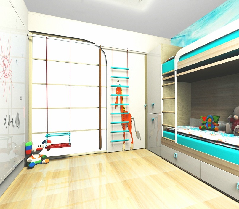 Дизайн проект квартиры. Детская комната.2.