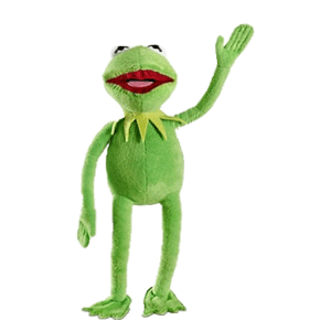 Страшная лягушка машет рукой =)