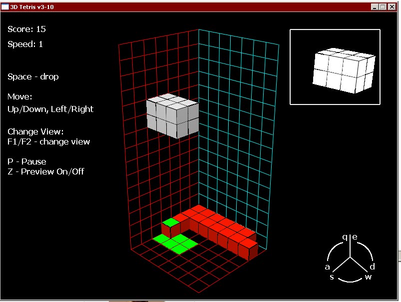 3D тетрис. Полностью играбельная версия.