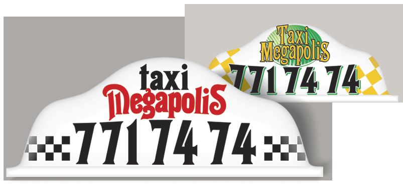 дизайн наклейки на маячок такси