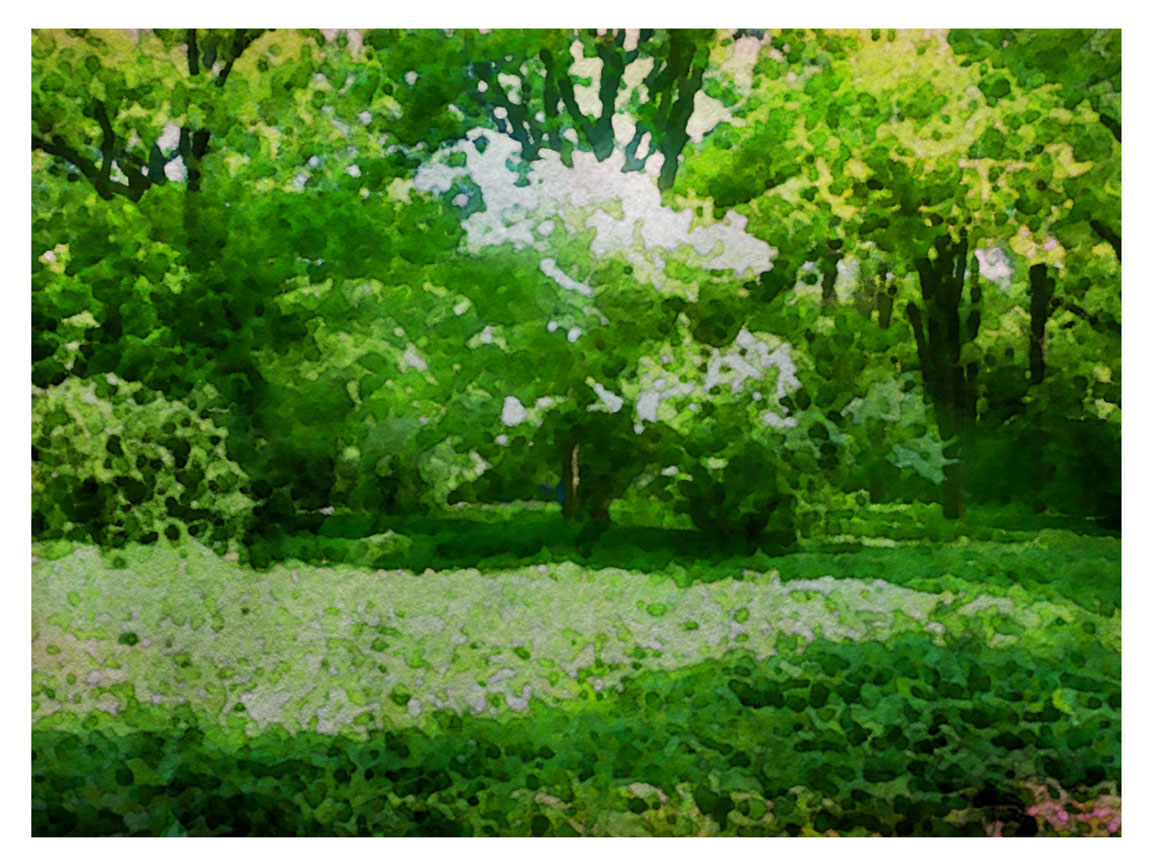 Этюд "Что-то цветет". акварель