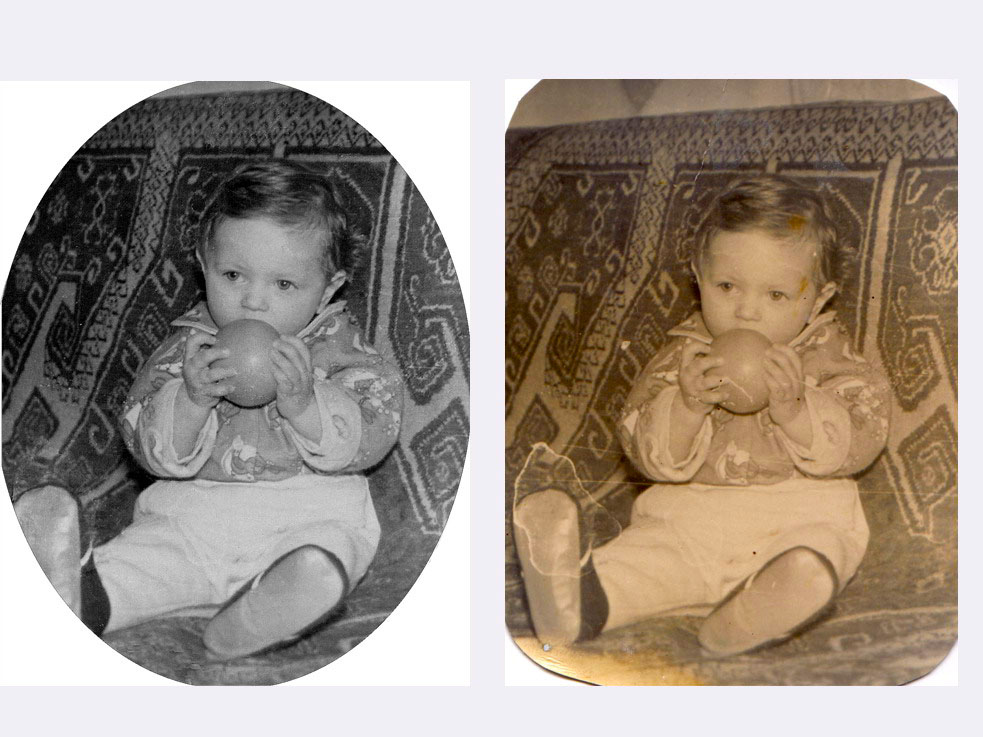 цветокоррекция+ретушь (Обработка старых фото)