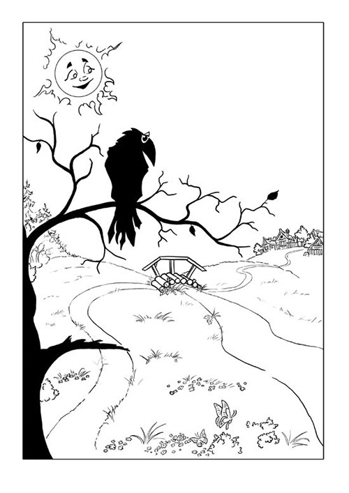 Комикс "Рожки да ножки" (контур)