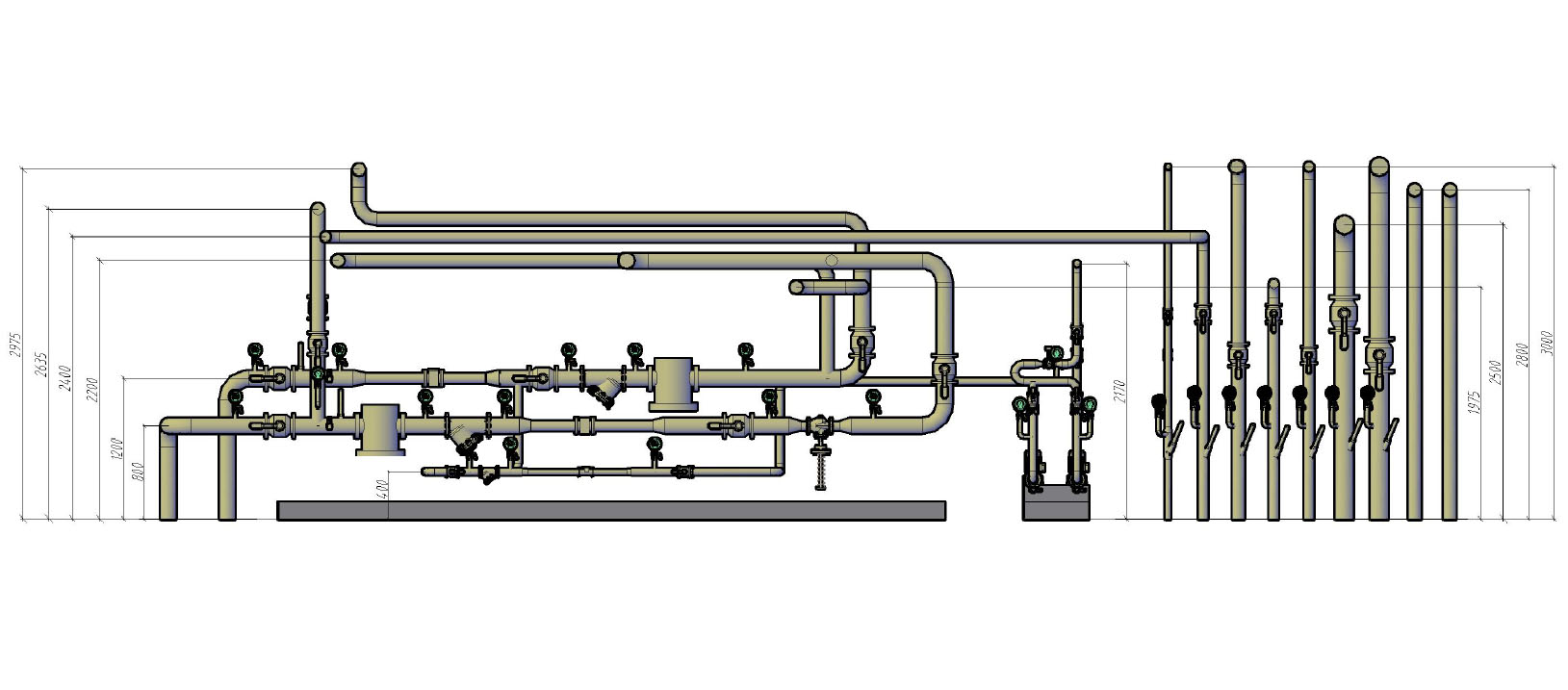 разрез 2-2 ЦТП