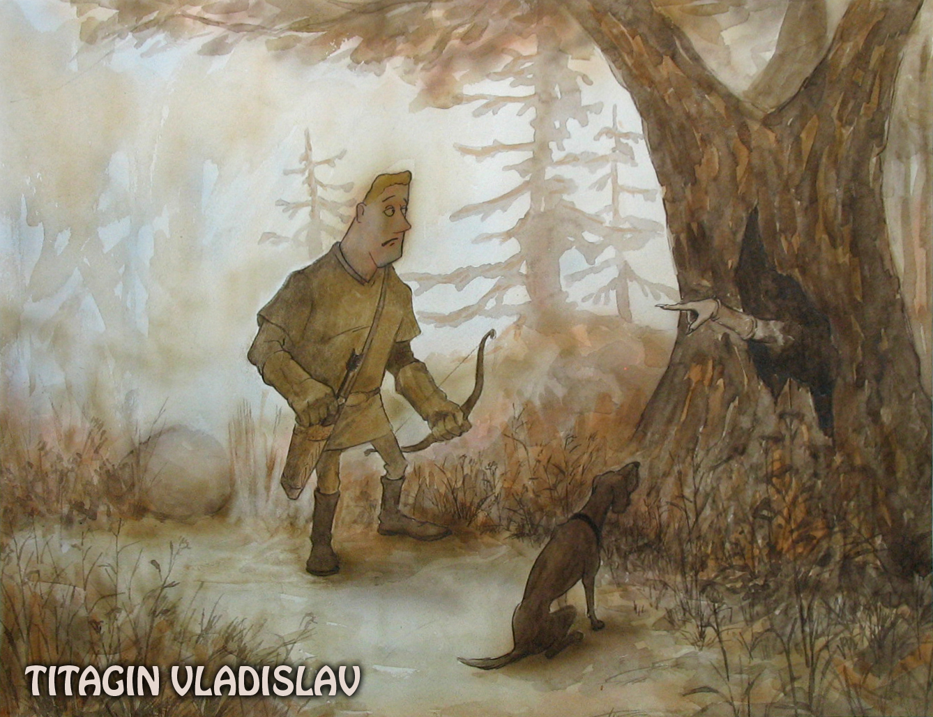 Эскиз к сказке "Про Кощея и его дочь"