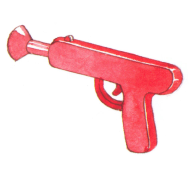 акварель "пистолет детский"