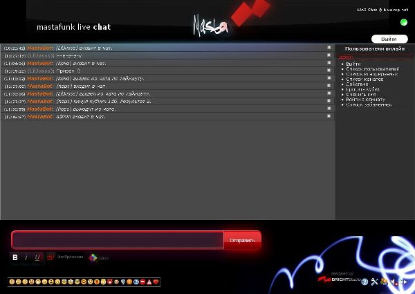 Дизайн чата для школы танца "Masta Funk"