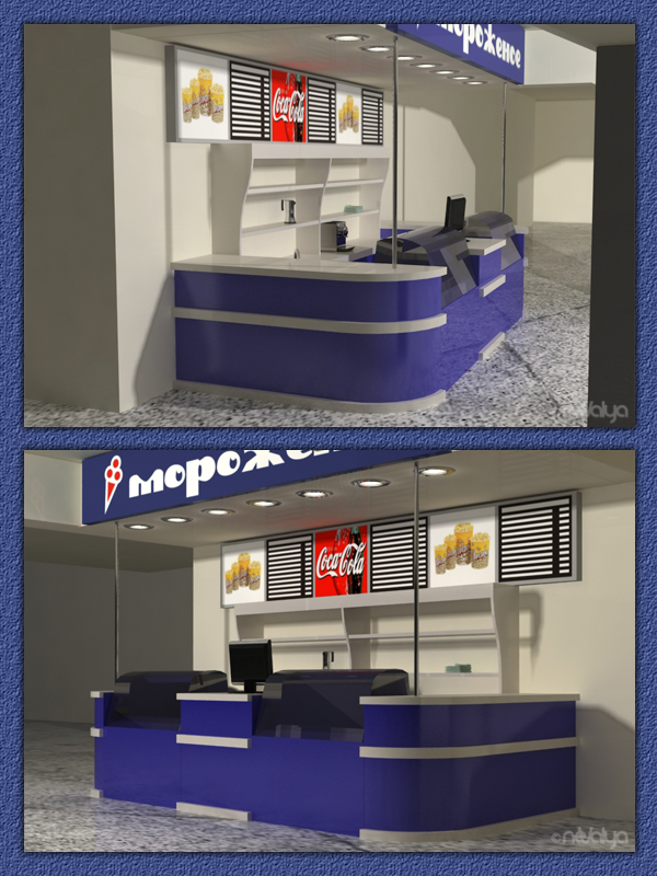 Стойка для мороженого в кинотеатре (г.Хабаровск)