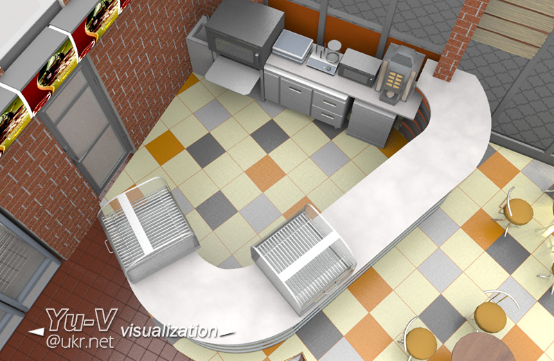 Магазин при АЗС. Размещение барного оборудования