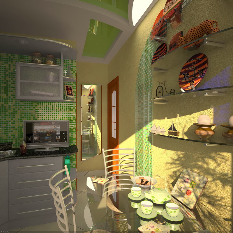 Кухня. вариант 1. ракурс 3.