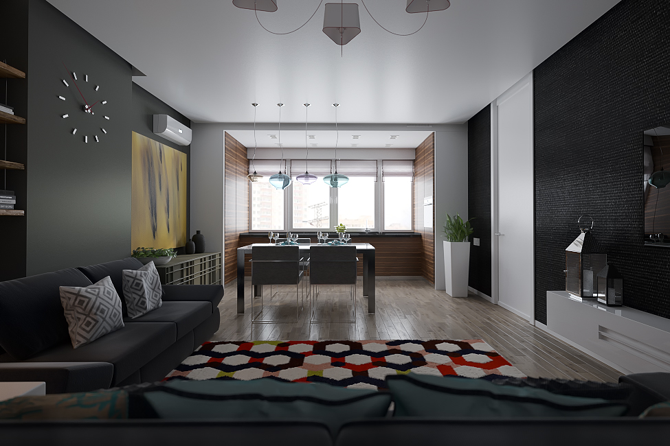 Визуализация гостиной