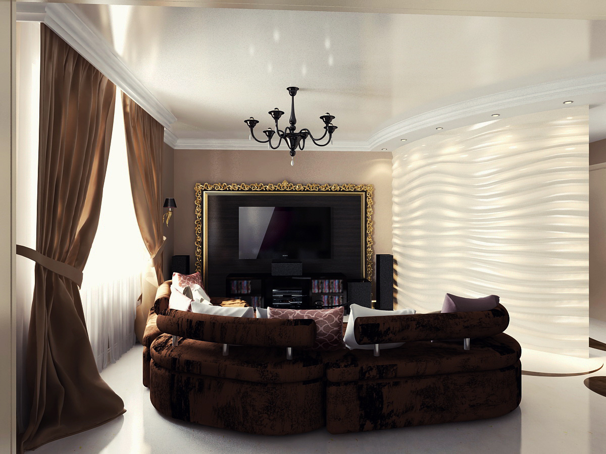 ЖК "Скайфорт". Гостиная