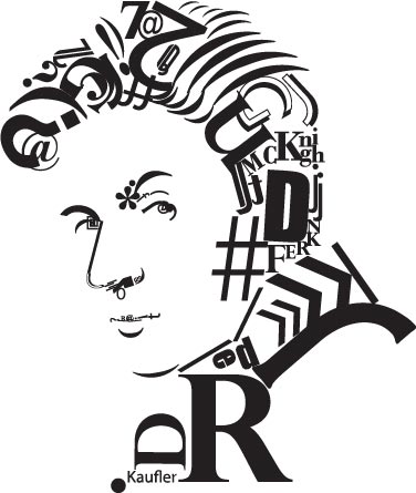 Серия типограмм, посвященных выдающимся людям дизайна и искусства.