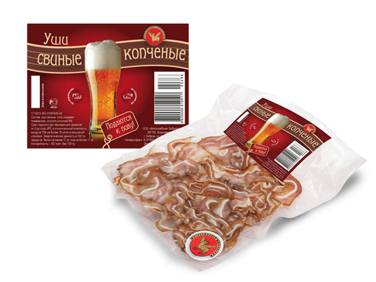 Дизайн упаковки "Свиные ушки к пиву"