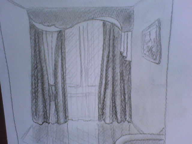 эскиз штор.