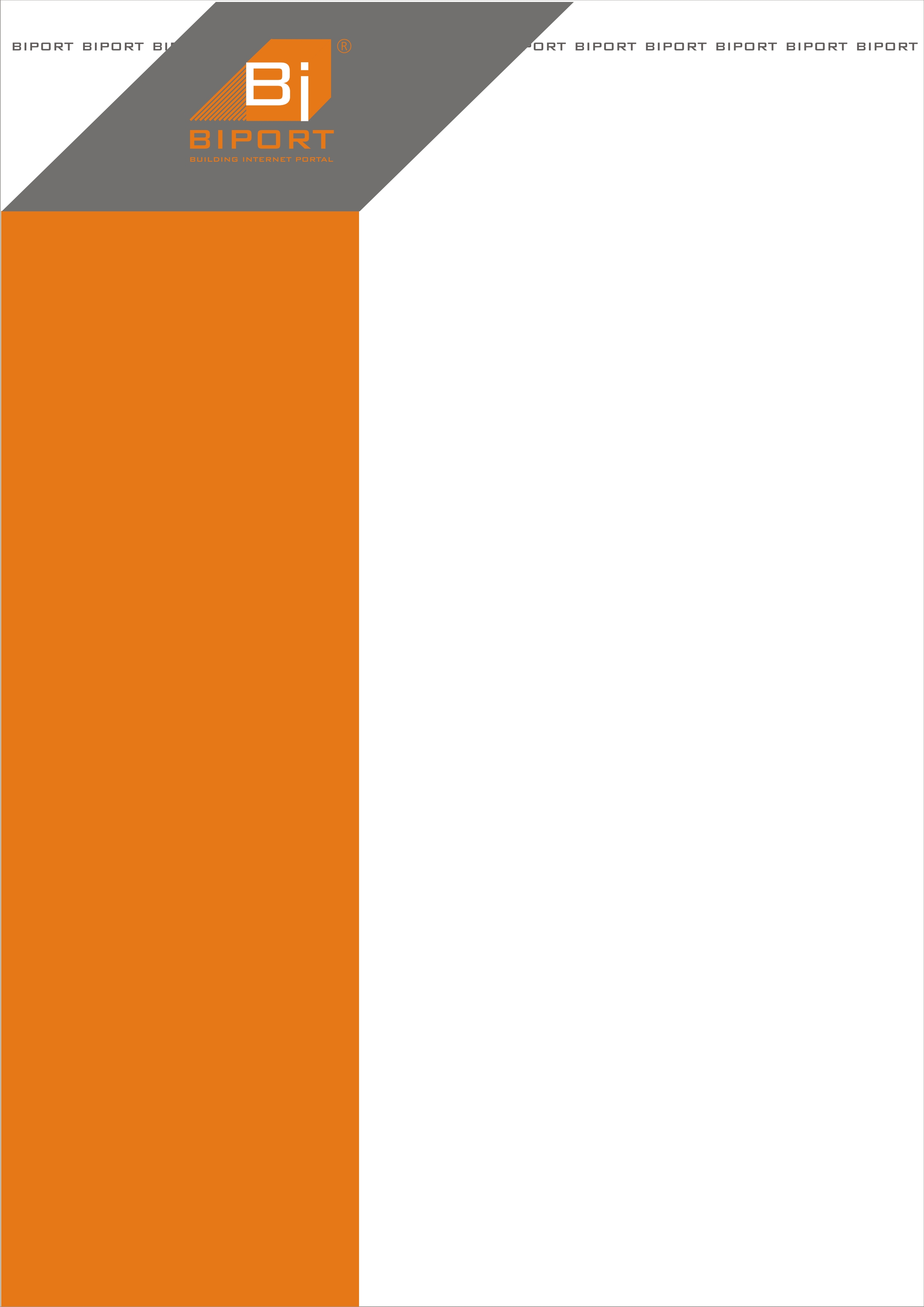 Бланк строительного интернет портала "Бипорт"