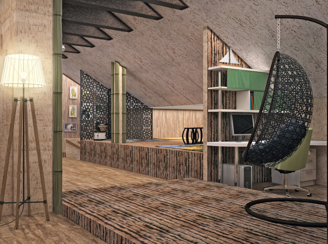 Коттедж в Черкизово. Мансардное помещение