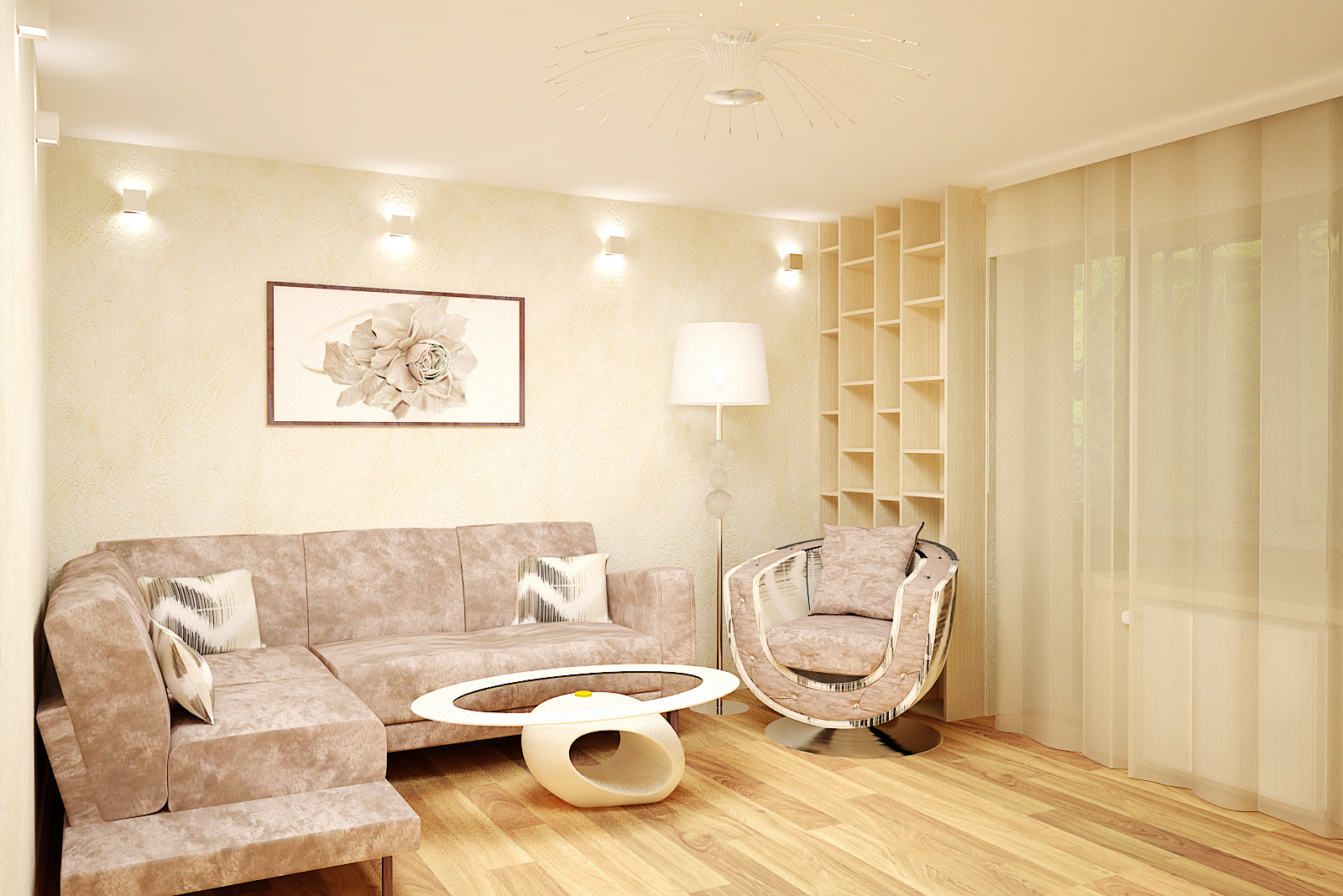 Гостиная моно