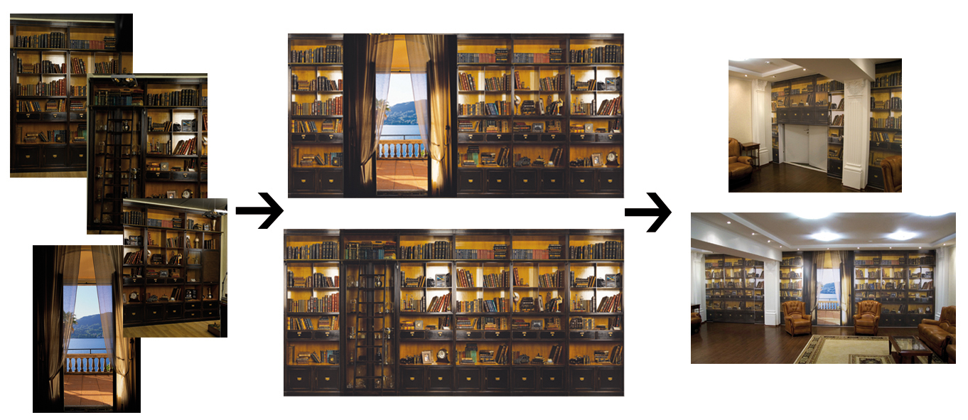 Фотопечать "Библиотека" для строительной компании