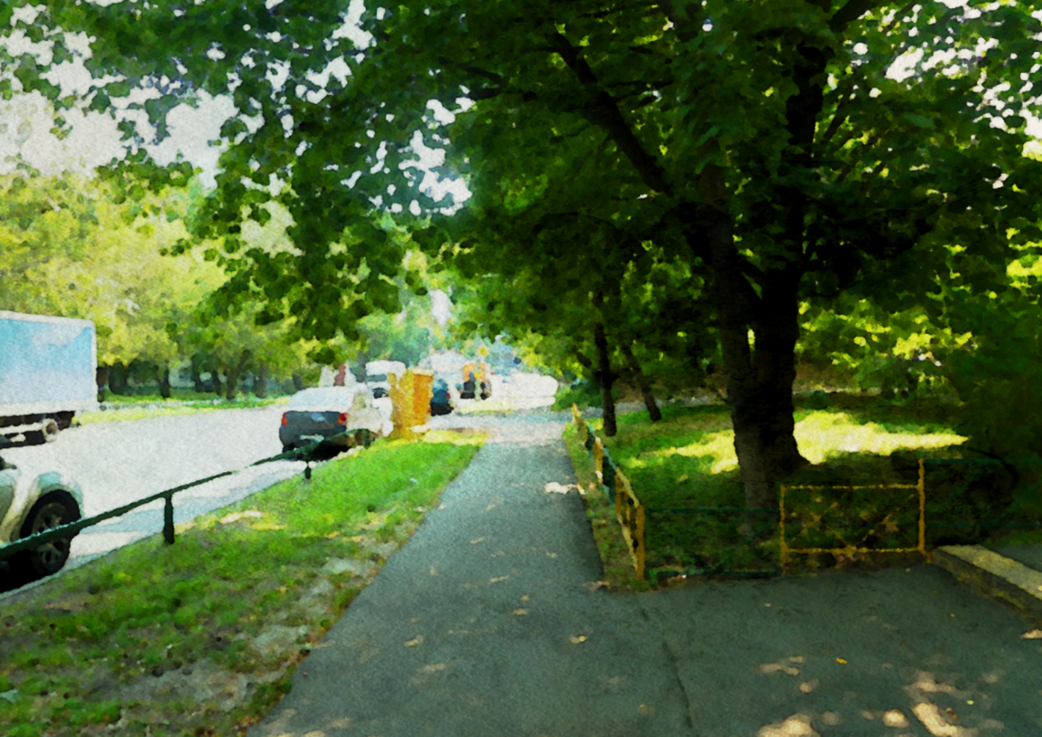 улица Докукина. акварель