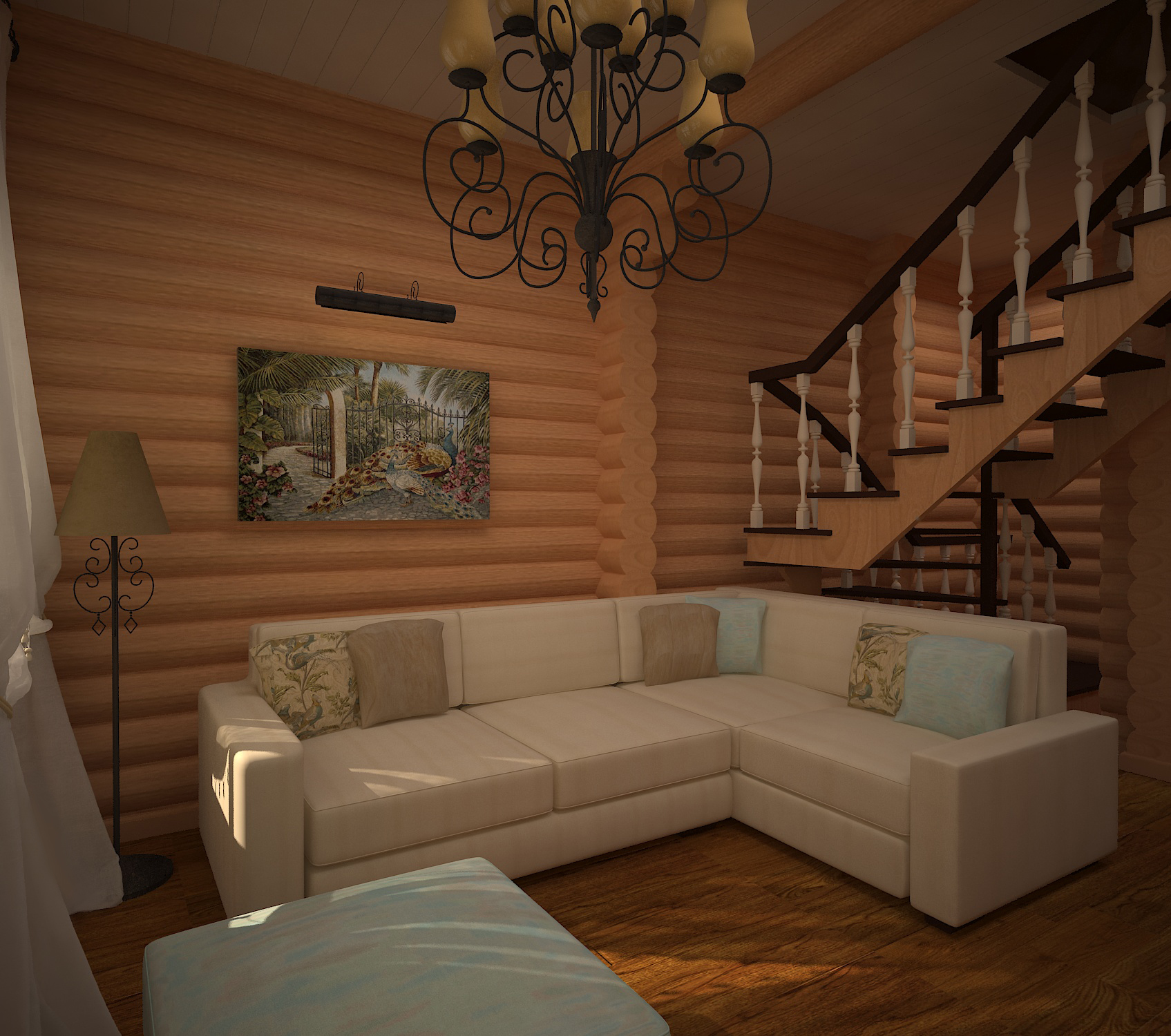 3d моделирование гостиной