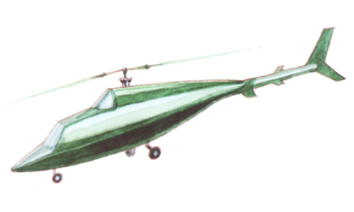 акварель "вертолет"