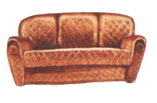 акварель "диван"