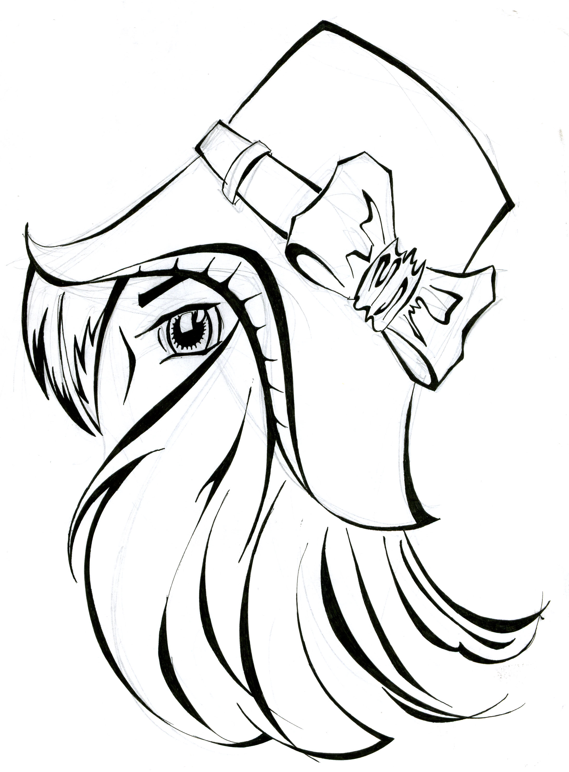 рисунок, гелевая ручка