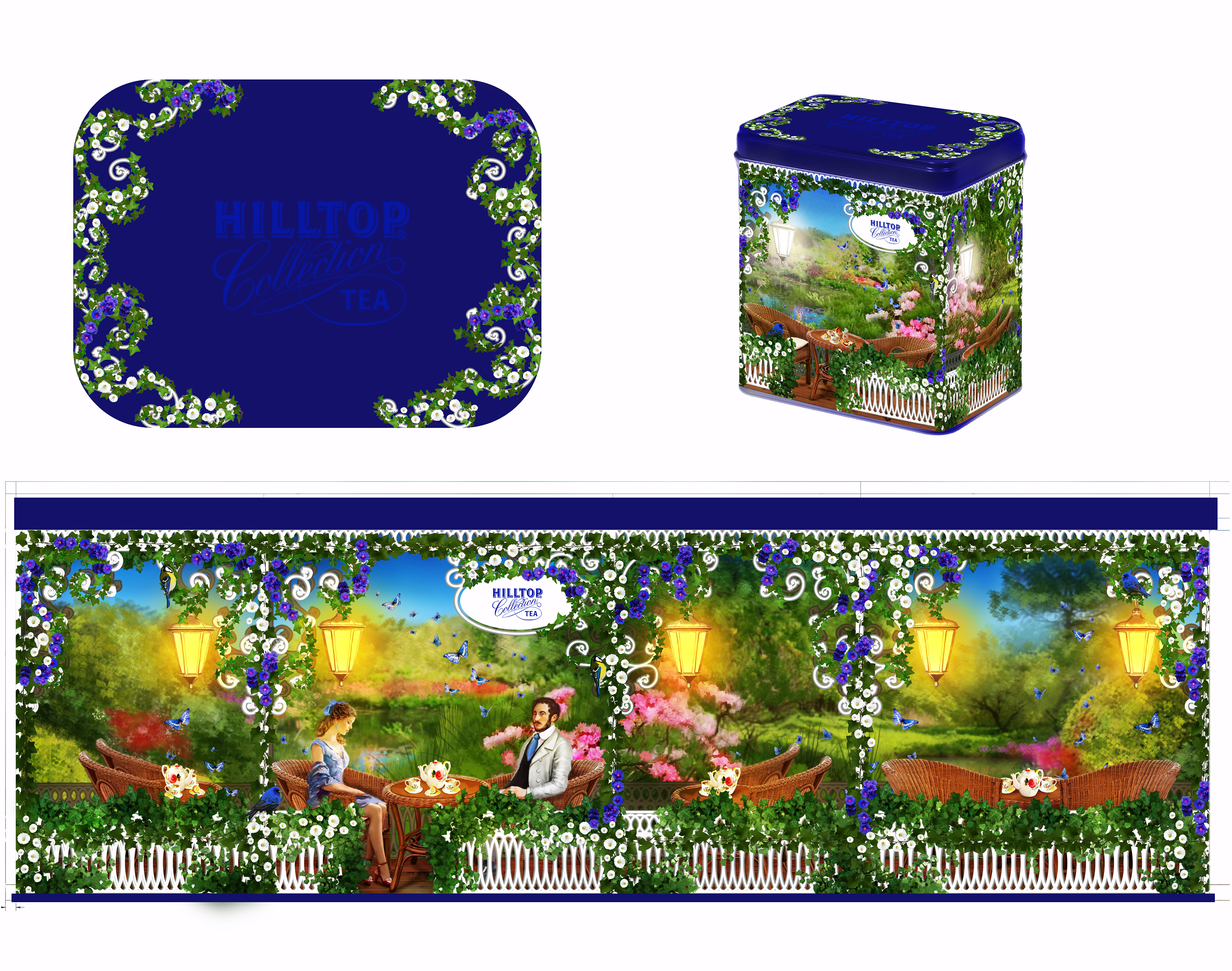 Эскиз упаковки подарочного чая Hilltop Музыкальная шкатулка1