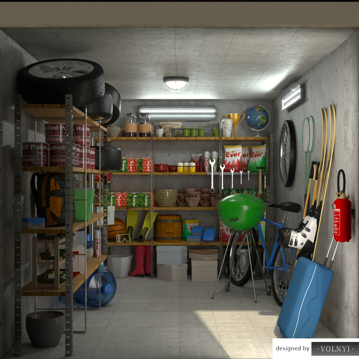 3D моделирование и визуализация кладового помещения