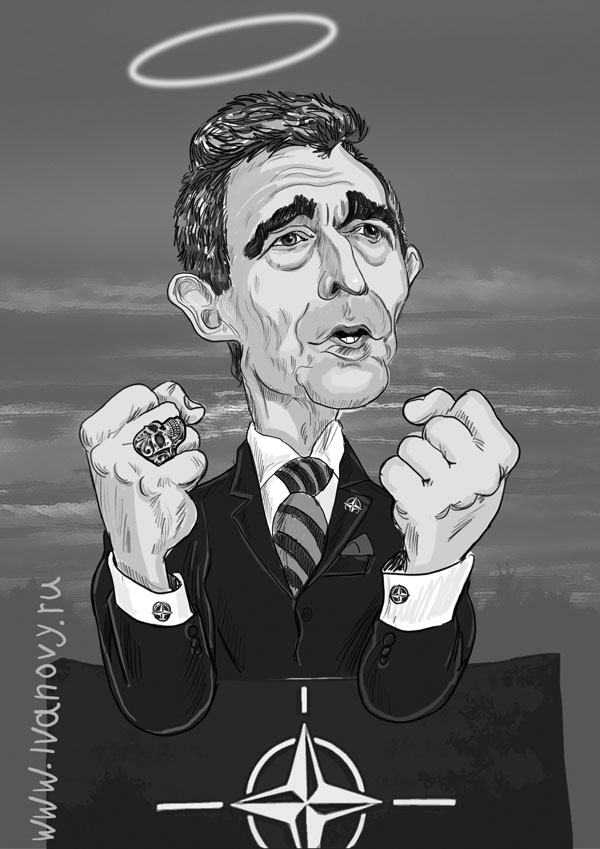 Шарж на  Расмуссена. НАТО