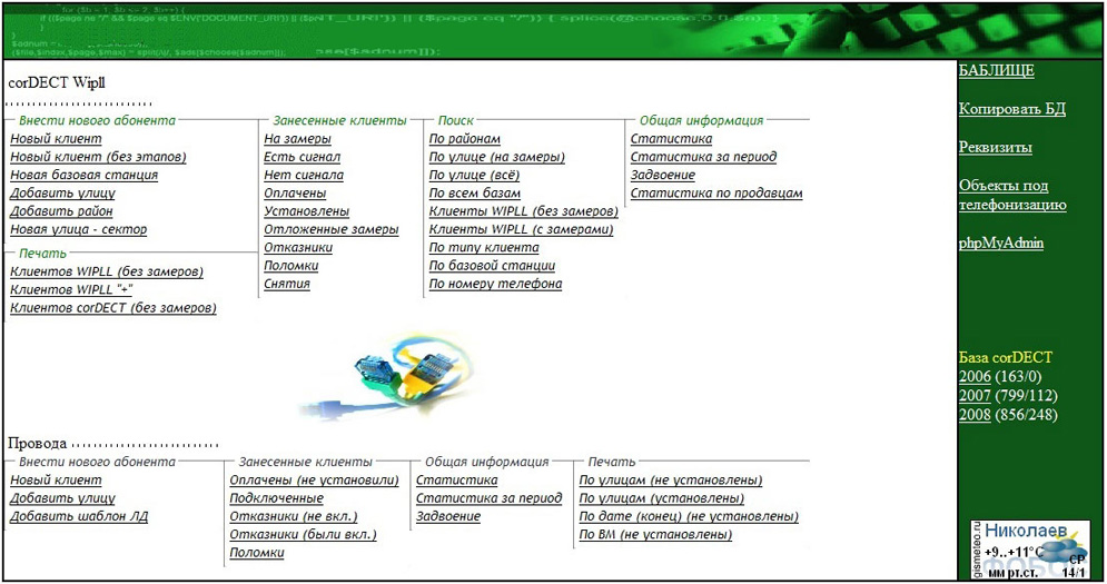 Учет абонентов (локальное ПО)