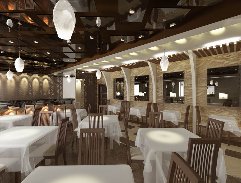 Ресторан. Обеденный зал.