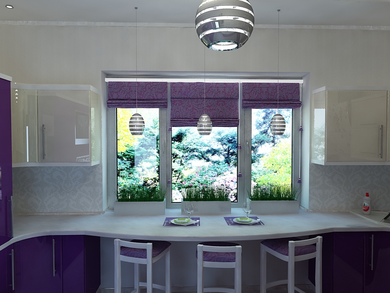 Дизайн двухуровневой квартиры(кухня)