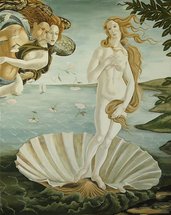Ботичелли "Рождение Венеры" копия фрагмента