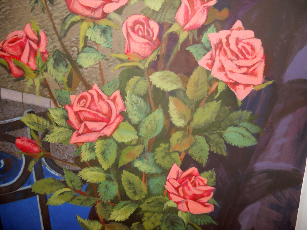 Роспись стен в детской "Сказочный город"