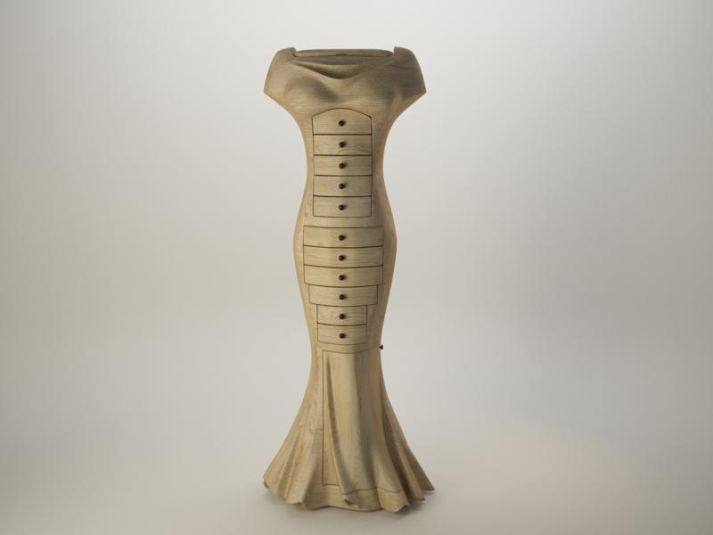 Настольная статуэтка с ящиками "Мэрилин"