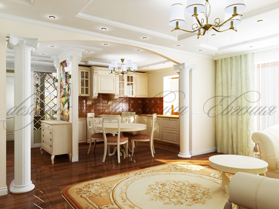 Дизайн-проект квартиры в г. Екатеринбург по ул. Чайковского, 62