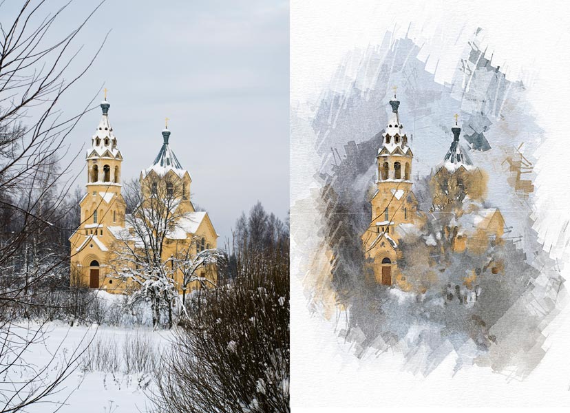 обработка фото "под аквпрель"