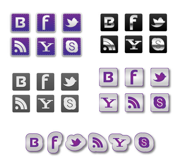 Стили оформления иконок соцсетей