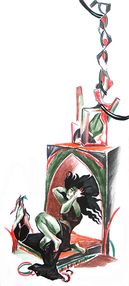 "В гневе". Серия иллюстраций к Рамаяне