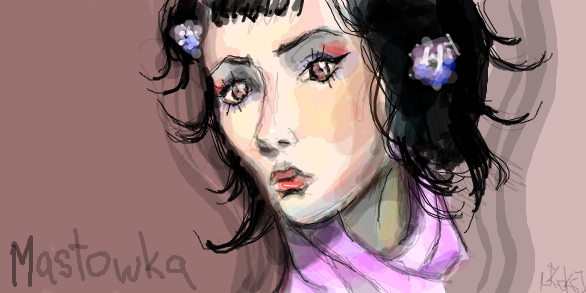 Девушка с цветком в волосах