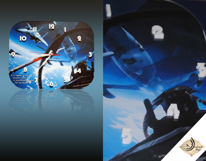 Дизайнерские настенные часы "Airplane"